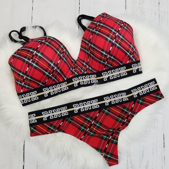 PINK Victoria's Secret Other - PINK NWT Jolly Plaid Set